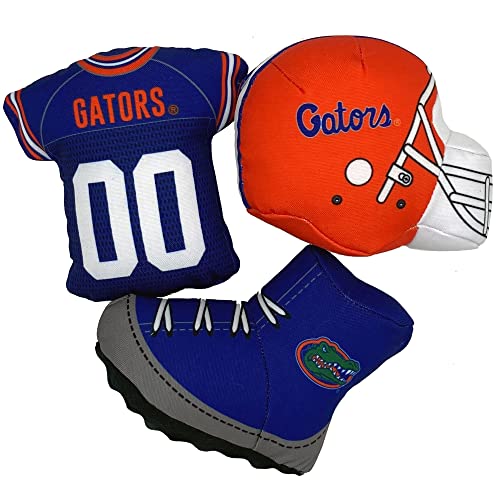 NCAA Haustierspielzeug - Florida Gators Umkleideraum-Set Spielzeug für Hunde und Katzen Gefülltes Haustierspielzeug mit kaubarem Quietschgeräusch, Sport-Fußballspieler-Thema, Hunde- und NCAA Haustierspielzeug - Florida Gators Umkleideraum-Set Spielzeug für Hunde und Katzen Gefülltes Haustierspielzeug mit kaubarem Quietschgeräusch, Sport-Fußballspieler-Thema, Hunde- und von Pets First