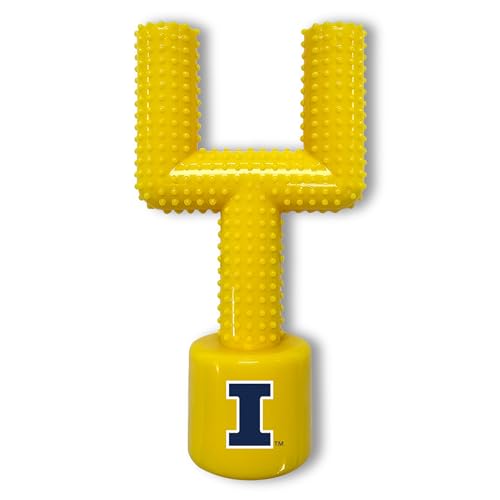 NCAA Illionois Fighting Illini Mega-Kauspielzeug aus hartem Nylon mit Speckgeschmack, Fußball-Torpfosten, Kauspielzeug für Hunde, interaktives, leckeres und lustiges Kauspielzeug für Hunde, NCAA Illionois Fighting Illini Mega-Kauspielzeug aus hartem Nylon mit Speckgeschmack, Fußball-Torpfosten, Kauspielzeug für Hunde, interaktives, leckeres und lustiges Kauspielzeug für Hunde, von Pets First