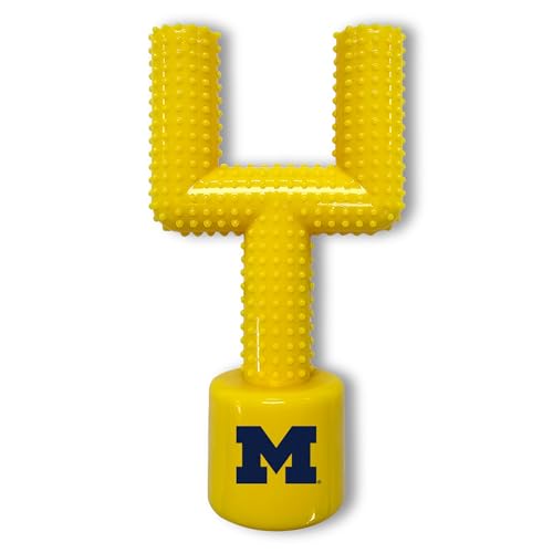 NCAA Michigan Wolverines Mega-Chew Hartes Nylon Speckgeschmack Hundeknochen Fußball Torpfosten Kauspielzeug Interaktives, leckeres und lustiges Kauspielzeug für Hunde Unzerstörbar, stark, robust und NCAA Michigan Wolverines Mega-Chew Hartes Nylon Speckgeschmack Hundeknochen Fußball Torpfosten Kauspielzeug Interaktives, leckeres und lustiges Kauspielzeug für Hunde Unzerstörbar, stark, robust und von Pets First