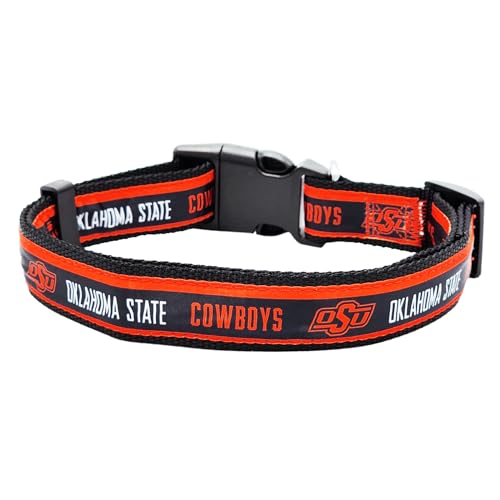 NCAA PET Halsband Oklahoma State Cowboys Hundehalsband, Größe L, College-Team-Halsband für Hunde und Katzen, glänzendes und farbenfrohes Hunde- und Katzenhalsband, lizenziert von der NCAA NCAA PET Halsband Oklahoma State Cowboys Hundehalsband, Größe L, College-Team-Halsband für Hunde und Katzen, glänzendes und farbenfrohes Hunde- und Katzenhalsband, lizenziert von der NCAA von Pets First