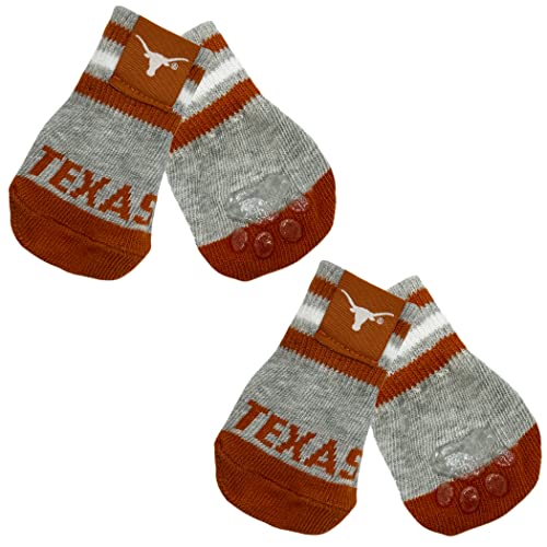 NCAA Texas Longhorns rutschfeste Hundesocken mit elastischem geripptem Oberteil, Größe X-Small/S. Socken für drinnen und draußen, Bester Hundepfotenschutz, 2 Paar Haustiersocken mit Ihrem NCAA Texas Longhorns rutschfeste Hundesocken mit elastischem geripptem Oberteil, Größe X-Small/S. Socken für drinnen und draußen, Bester Hundepfotenschutz, 2 Paar Haustiersocken mit Ihrem von Pets First