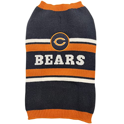 NFL Chicago Bears Hundepullover, Größe M Warmer und gemütlicher Strickpullover mit NFL Team Logo, bester Welpenpullover für große und kleine Hunde NFL Chicago Bears Hundepullover, Größe M Warmer und gemütlicher Strickpullover mit NFL Team Logo, bester Welpenpullover für große und kleine Hunde von Pets First