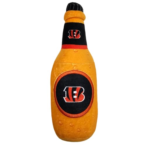 NFL Cincinnati Bengals Bierflasche Plüsch Hund & Katze Quietschspielzeug - Süßeste Stadion SODA Flasche Snack Plüschtier für Hunde & Katzen mit Innenquietscher & schönem Fußballteam Name/Logo NFL Cincinnati Bengals Bierflasche Plüsch Hund & Katze Quietschspielzeug - Süßeste Stadion SODA Flasche Snack Plüschtier für Hunde & Katzen mit Innenquietscher & schönem Fußballteam Name/Logo von Pets First