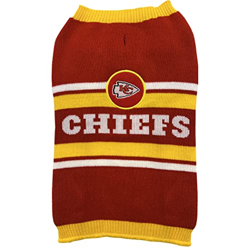 NFL Kansas City Chiefs Hundepullover, Größe M Warmer und gemütlicher Strickpullover mit NFL Team Logo, Bester Welpenpullover für große und kleine Hunde NFL Kansas City Chiefs Hundepullover, Größe M Warmer und gemütlicher Strickpullover mit NFL Team Logo, Bester Welpenpullover für große und kleine Hunde von Pets First