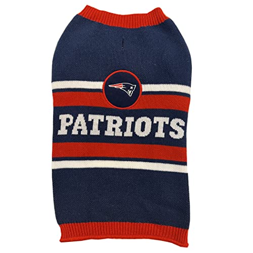 NFL New England Patriots Hundepullover Größe M Warmer und gemütlicher Strick Haustier Pullover mit NFL Team Logo Bester Welpenpullover für große und kleine Hunde NFL New England Patriots Hundepullover Größe M Warmer und gemütlicher Strick Haustier Pullover mit NFL Team Logo Bester Welpenpullover für große und kleine Hunde von Pets First