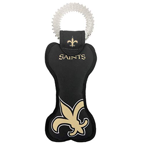 NFL New Orleans Saints Dental Hundespielzeug mit Quietschelement Robustes PET-Spielzeug für gesunden Spaß, Zahnen und Zahnfleisch von Pets First