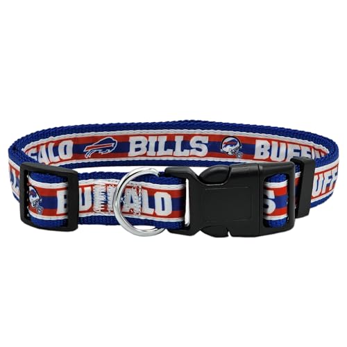 Pets First Hundehalsband, NFL, Buffalo Bills, lizenziert, Größe XL, strapazierfähig, robust und langlebig, erhältlich in 32 Fußballmannschaften und 4 Größen von Pets First