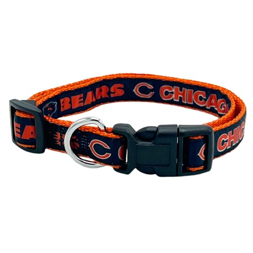 Pets First Hundehalsband, NFL, Chicago-Bären, lizenziert, Größe XL, strapazierfähig, robust und langlebig, erhältlich in 32 Fußballmannschaften und 4 Größen von Pets First