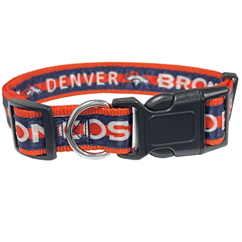 Pets First Hundehalsband, NFL, Denver Broncos, lizenziert, Größe XL, strapazierfähig, robust und langlebig, erhältlich in 32 Fußballmannschaften und 4 Größen von Pets First