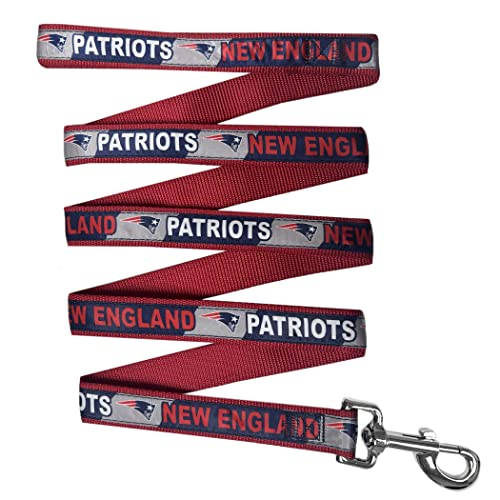 NFL PET New England Patriots Hundeleine, große Fußballmannschaftsleine für Hunde und Katzen, glänzend und bunt, lizenziert von der NFL von Pets First