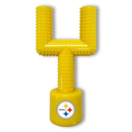 NFL Pittsburgh Steelers Mega-Chew Hartes Nylon Speckgeschmack Hundeknochen Fußballtorpfosten Kauspielzeug Interaktives leckeres lustiges Kauspielzeug für Hunde Unzerstörbar, stark und langlebig NFL Pittsburgh Steelers Mega-Chew Hartes Nylon Speckgeschmack Hundeknochen Fußballtorpfosten Kauspielzeug Interaktives leckeres lustiges Kauspielzeug für Hunde Unzerstörbar, stark und langlebig von Pets First