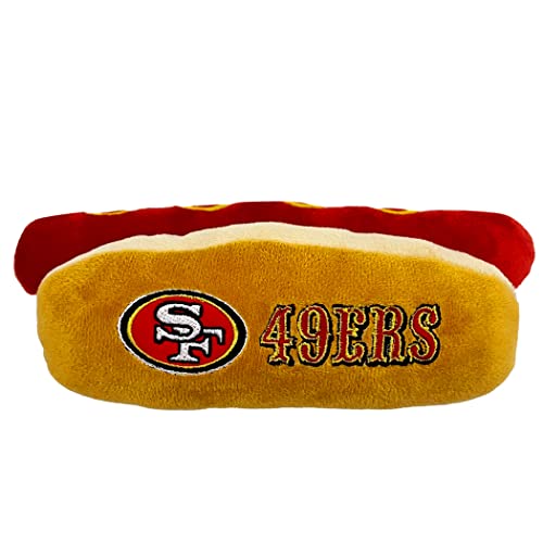 NFL SAN Francisco 49ERS Hot Dog Plüsch Hund & Katze Quietschspielzeug – süßestes Hot-Dog Snack Plüschspielzeug für Hunde & Katzen mit innerem Quietscher & schönem Fußballmannschaft Name/Logo NFL SAN Francisco 49ERS Hot Dog Plüsch Hund & Katze Quietschspielzeug – süßestes Hot-Dog Snack Plüschspielzeug für Hunde & Katzen mit innerem Quietscher & schönem Fußballmannschaft Name/Logo von Pets First