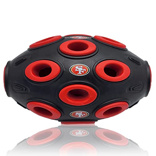 NFL San Francisco 49ers Fußball Leckerli Spender Spielzeug für Hunde und Katzen, Gummiball Hundespielzeug, Interaktives Lustiges Hundeleckerli-Spielzeug, Naturkautschuk Hund Fütterungsspielzeug NFL San Francisco 49ers Fußball Leckerli Spender Spielzeug für Hunde und Katzen, Gummiball Hundespielzeug, Interaktives Lustiges Hundeleckerli-Spielzeug, Naturkautschuk Hund Fütterungsspielzeug von Pets First