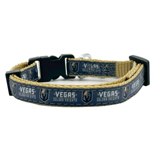 NHL CAT Halsband Las Vegas Knights Satin Katzenhalsband Hockey Team Halsband für Hunde & Katzen Glänzendes und farbenfrohes Katzenhalsband mit Klingelglocken-Anhänger NHL CAT Halsband Las Vegas Knights Satin Katzenhalsband Hockey Team Halsband für Hunde & Katzen Glänzendes und farbenfrohes Katzenhalsband mit Klingelglocken-Anhänger von Pets First