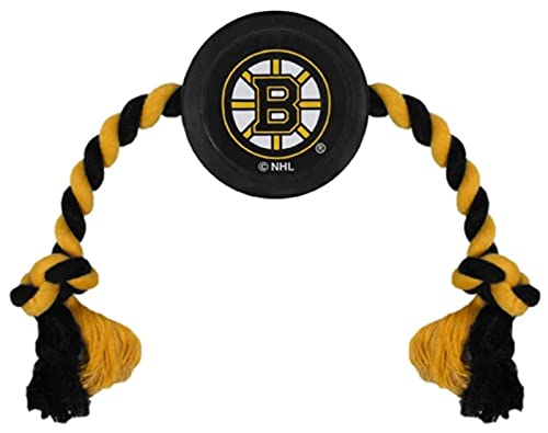 NHL Hundespielzeug – langlebig & D3 Puck Spielzeug mit 2 Pull Seilen für Haustiere, Team Logo auf beiden Seiten der Pet-Spielzeug, 26 NHL Teams erhältlich für Hunde & Katzen Spielzeug von Pets First