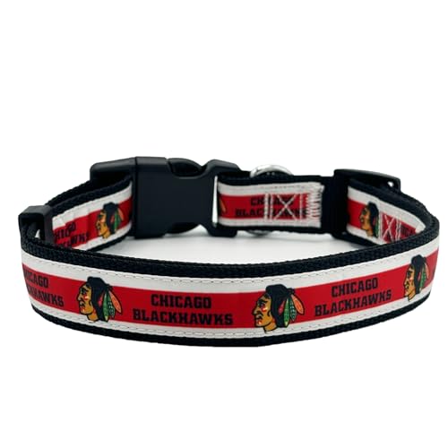 NHL PET Halsband Chicago Blackhawks Hundehalsband, Größe M, Hockey-Teamhalsband für Hunde & Katzen EIN glänzendes und farbenfrohes Hunde- und Katzenhalsband, lizenziert von der NHL NHL PET Halsband Chicago Blackhawks Hundehalsband, Größe M, Hockey-Teamhalsband für Hunde & Katzen EIN glänzendes und farbenfrohes Hunde- und Katzenhalsband, lizenziert von der NHL von Pets First