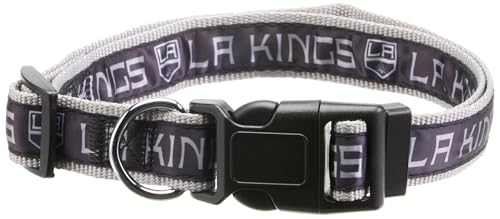 NHL PET Halsband Los Angeles Kings Hundehalsband, Größe L, Hockey-Teamhalsband für Hunde & Katzen EIN glänzendes und farbenfrohes Hunde- und Katzenhalsband, lizenziert von der NHL von Pets First