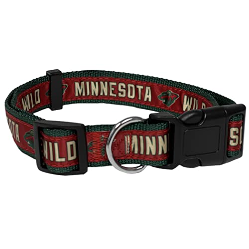 NHL PET Halsband Minnesota Wild Hundehalsband, Medium Hockey Team Halsband für Hunde & Katzen EIN glänzendes & buntes Katzenhalsband & Hundehalsband lizenziert von der NHL von Pets First