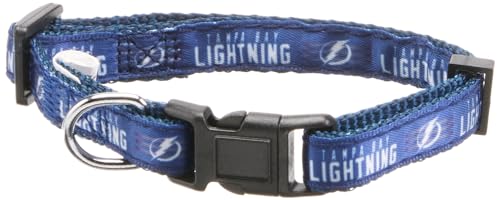 NHL PET Halsband Tampa Bay Lightning Hundehalsband, Größe S, Hockey-Teamhalsband für Hunde & Katzen EIN glänzendes und farbenfrohes Hunde- und Katzenhalsband, lizenziert von der NHL von Pets First