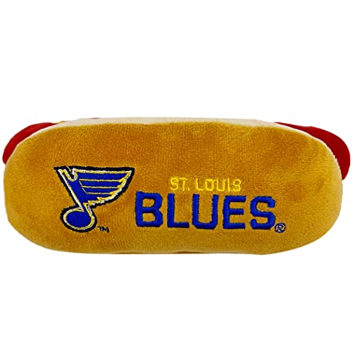 NHL ST. Louis Blues Hundespielzeug aus Plüsch, quietschend, für Hunde und Katzen, mit innerem Quietscher und schönem Hockey-Team-Namen/Logo von Pets First