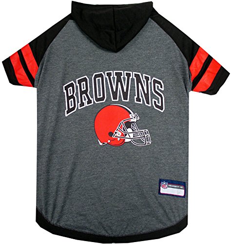 Pets First Cleveland Browns Kapuzen-T-Shirt, Größe M von Pets First