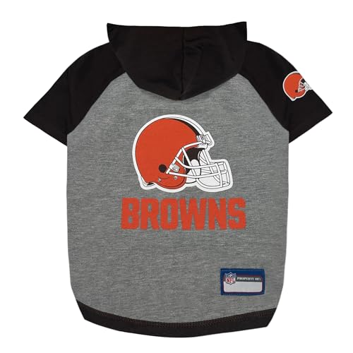 Pets First Cleveland Browns Kapuzen-T-Shirt, Größe M von Pets First