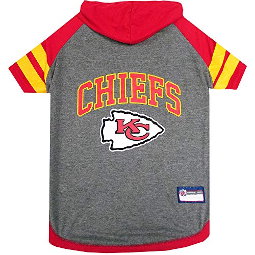 Pets First Kansas City Chiefs Kapuzen-T-Shirt, Größe L von Pets First