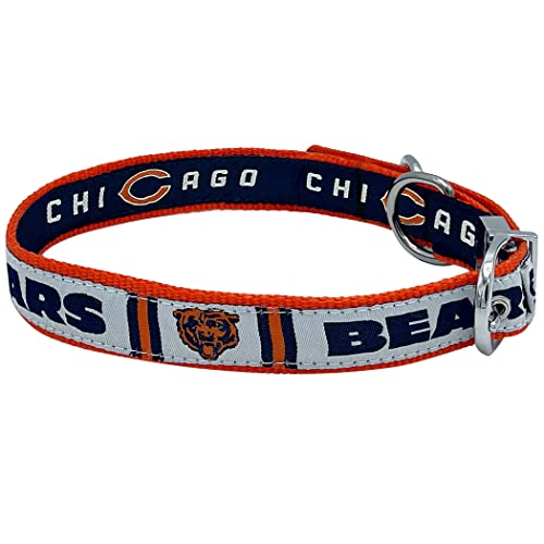 Pets First Chicago Bears Wendehalsband NFL Größe M, Premium zweiseitiges Haustierhalsband mit Ihrem Lieblings-NFL Team! (CHI-3280-MD) von Pets First