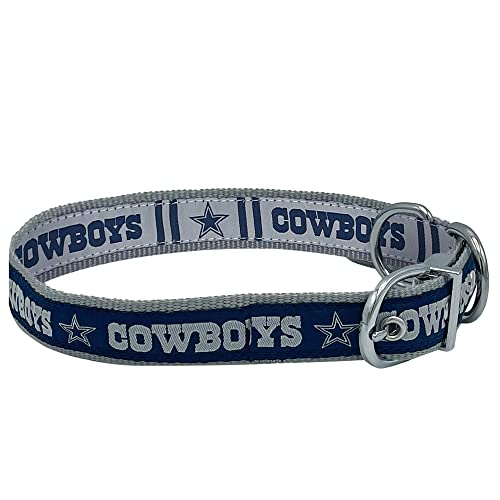 Pets First Dallas Cowboys Wendbares NFL Hundehalsband, Größe M, Premium Zweiseitiges Haustierhalsband mit Ihrem Lieblings-NFL Team von Pets First