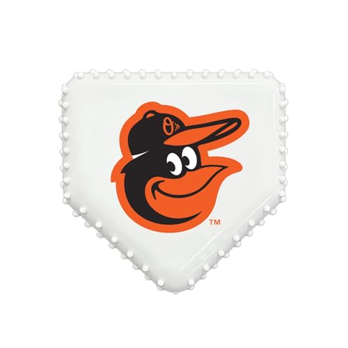 Pets First MLB Baltimore Orioles S Hart-Nylon-Baseball-Kauspielzeug, interaktives und lustiges Kauspielzeug für Hunde, Speckgeschmack, Starkes langlebiges Kauspielzeug für Haustiere von Pets First