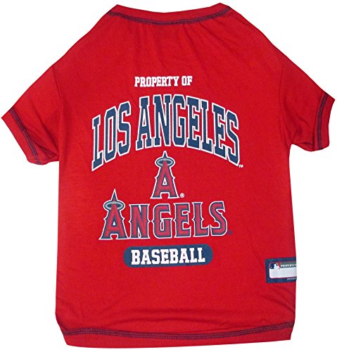 Pets First MLB Los Angeles Hunde-T-Shirt, Größe L von Pets First