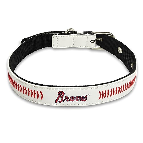 Pets First MLB Signature Pro Premium Hundehalsband, Atlanta Braves, Größe S von Pets First