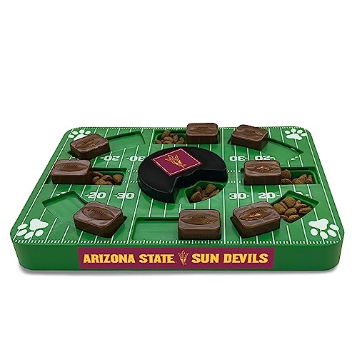 Pets First NCAA Arizona State Sun Devils Puzzle Spielzeug, Puzzle Treat Dog Toy, Interactive Dog Treat Toy, Dog Puzzle Fedding Slow Toy von Pets First