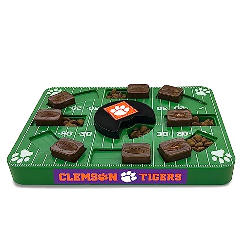 Pets First NCAA Clemson Tigers Puzzle Spielzeug, Puzzle Treat Dog Toy, Interactive Dog Treat Toy, Dog Puzzle Fedding Slow Toy von Pets First