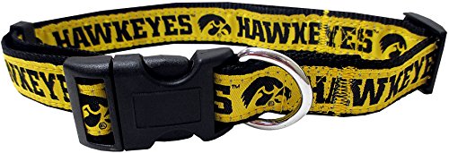 Pets First College Iowa Hawkeyes Hundehalsband, Größe L von Pets First