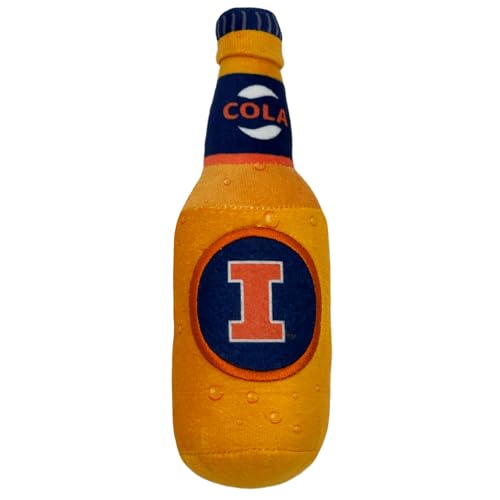 Pets First NCAA Illinois Fighting Illini Beer Flasche Plush Dog & CAT Quietschspielzeug - Süßestes Stadium Soda Flasche Snack Plüschtier für Hunde und Katzen mit Quietscher innen und schönem Pets First NCAA Illinois Fighting Illini Beer Flasche Plush Dog & CAT Quietschspielzeug - Süßestes Stadium Soda Flasche Snack Plüschtier für Hunde und Katzen mit Quietscher innen und schönem von Pets First