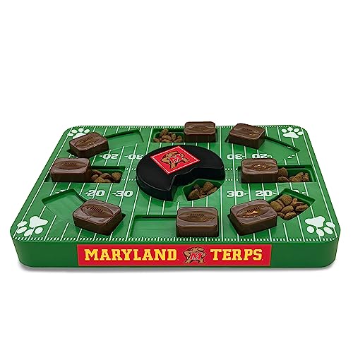 Pets First NCAA Maryland Terrapins Puzzle Spielzeug, Puzzle Treat Dog Toy, Interactive Dog Treat Toy, Dog Puzzle Fedding Slow Toy von Pets First