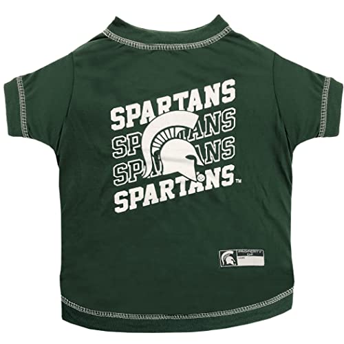 Pets First NCAA Michigan State Spartans Graphic Dog T-Shirt, Lizenziertes sportliches Hunde-Shirt mit Teamname und Logo, Cooles Welpen-Shirt, Größe XL Pets First NCAA Michigan State Spartans Graphic Dog T-Shirt, Lizenziertes sportliches Hunde-Shirt mit Teamname und Logo, Cooles Welpen-Shirt, Größe XL von Pets First