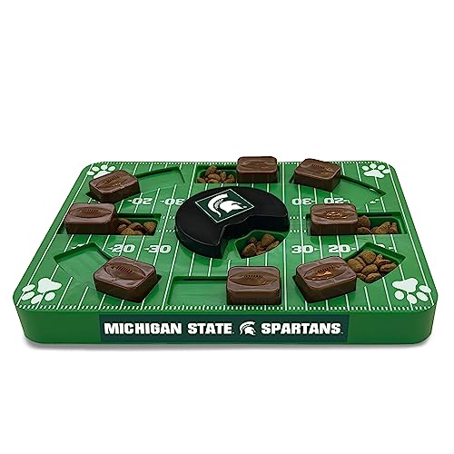 Pets First NCAA Michigan State Spartans Puzzle Spielzeug, Puzzle Treat Dog Toy, Interactive Dog Treat Toy, Dog Puzzle Fedding Slow Toy von Pets First