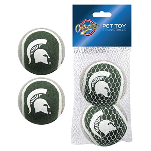 Pets First NCAA Michigan State Spartans Tennisbälle für Hunde und Katzen – 2-teiliges Set mit Team-Logo in lebendigen Team-Farbe Pets First NCAA Michigan State Spartans Tennisbälle für Hunde und Katzen – 2-teiliges Set mit Team-Logo in lebendigen Team-Farbe von Pets First
