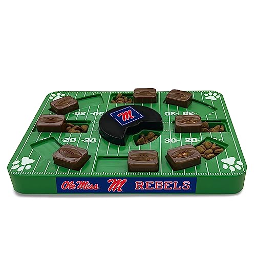 Pets First NCAA Mississippi OLE Miss Rebels Puzzle Spielzeug, Puzzle Treat Hundespielzeug, Interaktives Hundespielzeug, Hundepuzzle von Pets First