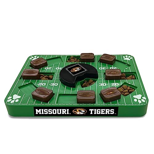 Pets First NCAA Missouri Tigers Puzzle Spielzeug, Puzzle Treat Dog Toy, Interactive Dog Treat Toy, Dog Puzzle Fedding Slow Toy von Pets First