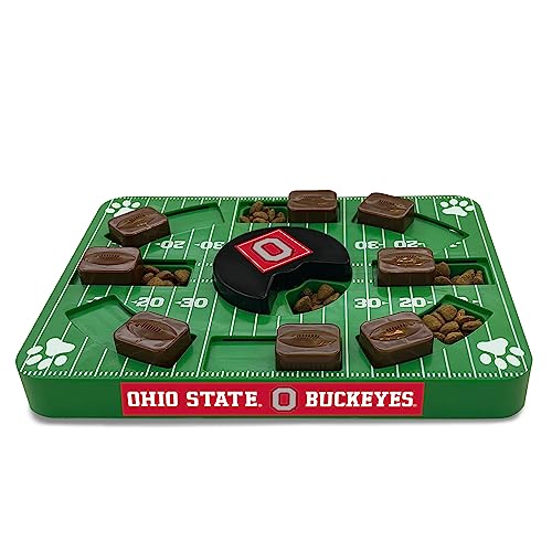 Pets First NCAA Ohio State Buckeyes Puzzle Spielzeug, Puzzle Treat Dog Toy, Interactive Dog Treat Toy, Dog Puzzle Fedding Slow Toy von Pets First
