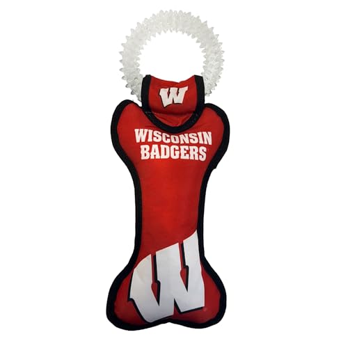 Pets First NCAA Wisconsin Badgers Dental Hundespielzeug mit Quietscher, Robustes Haustierspielzeug für gesunden Spaß, Zahnen und Zahnfleisch Pets First NCAA Wisconsin Badgers Dental Hundespielzeug mit Quietscher, Robustes Haustierspielzeug für gesunden Spaß, Zahnen und Zahnfleisch von Pets First