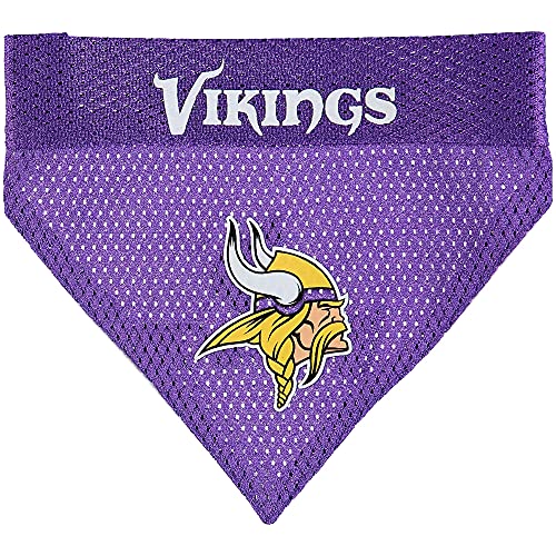 Pets First NFL Hundehalstuch, Minnesota Vikings, wendbares Haustierhalstuch, 2-seitiges Sport-Bandana mit Premium-Stickerei-Logo, Größe L/XL. - 2 Größen und 32 NFL-Teams erhältlich von Pets First