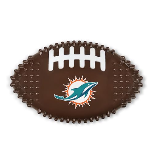 Pets First NFL Miami Dolphins Mega-Kauspielzeug aus hartem Nylon mit Speckgeschmack, interaktives, leckeres Kauspielzeug, unzerstörbar, stark, langlebig, robust, Spielzeug für Aggressive Kauer Pets First NFL Miami Dolphins Mega-Kauspielzeug aus hartem Nylon mit Speckgeschmack, interaktives, leckeres Kauspielzeug, unzerstörbar, stark, langlebig, robust, Spielzeug für Aggressive Kauer von Pets First