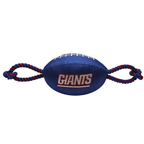 Pets First NFL Nylon Football Dog Toy mit Innen Quietsche & Pull Seilen Pet Sport Spielzeug von Pets First