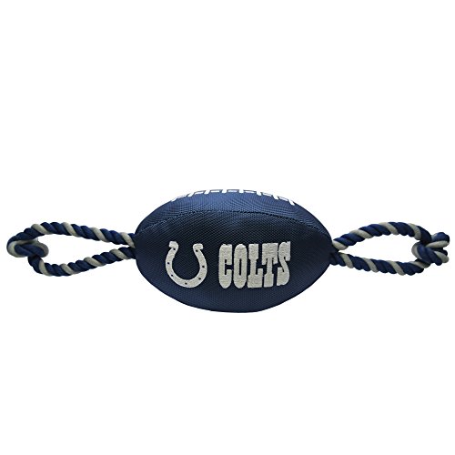 Pets First NFL Nylon Football Dog Toy mit Innen Quietsche & Pull Seilen Pet Sport Spielzeug Pets First NFL Nylon Football Dog Toy mit Innen Quietsche & Pull Seilen Pet Sport Spielzeug von Pets First
