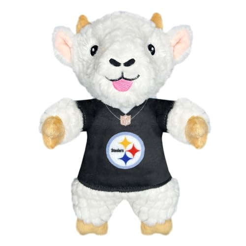 Pets First NFL Pittsburgh Steelers Ziegen-Plüschtier für Hunde und Katzen mit Quietscher, Team-Trikot, lustiges und sportliches Kauspielzeug in Ziegenform, interaktives Haustierspielzeug Pets First NFL Pittsburgh Steelers Ziegen-Plüschtier für Hunde und Katzen mit Quietscher, Team-Trikot, lustiges und sportliches Kauspielzeug in Ziegenform, interaktives Haustierspielzeug von Pets First