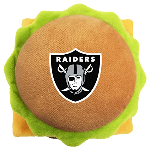 Pets First NFL Raiders Stadion Cheese Burger Plüsch Hund & Katze Quietschspielzeug mit schönem Teamname & Logo Pets First NFL Raiders Stadion Cheese Burger Plüsch Hund & Katze Quietschspielzeug mit schönem Teamname & Logo von Pets First